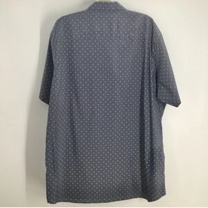 Travis Mathew’s Better Not Diamond Print Short Sleeve Button-Up Shirt Size XXXL